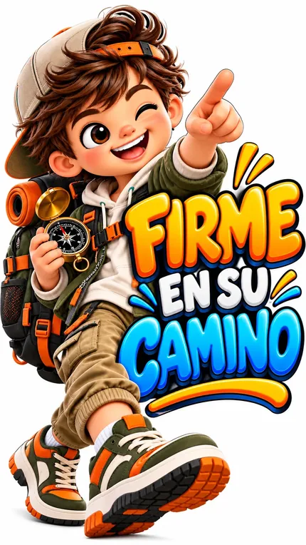 Arte original Firme en su camino